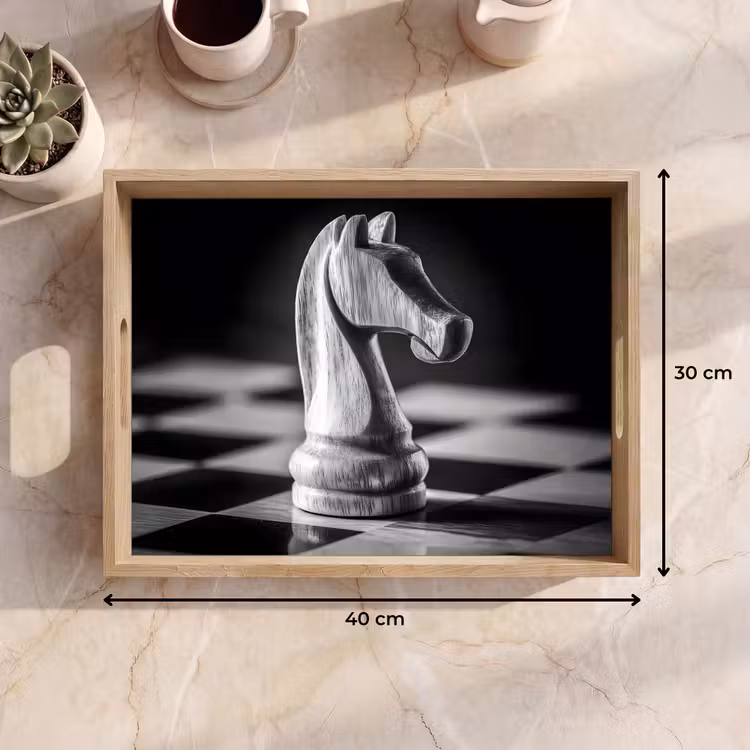 Dienblad - Paard - Hout - Schaalbord - Zwart — 9