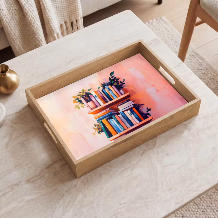 Dienblad - Planken - Boeken - Bladeren — 2