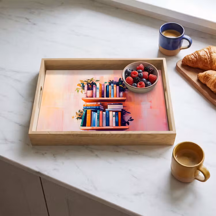 Dienblad - Planken - Boeken - Bladeren — 4