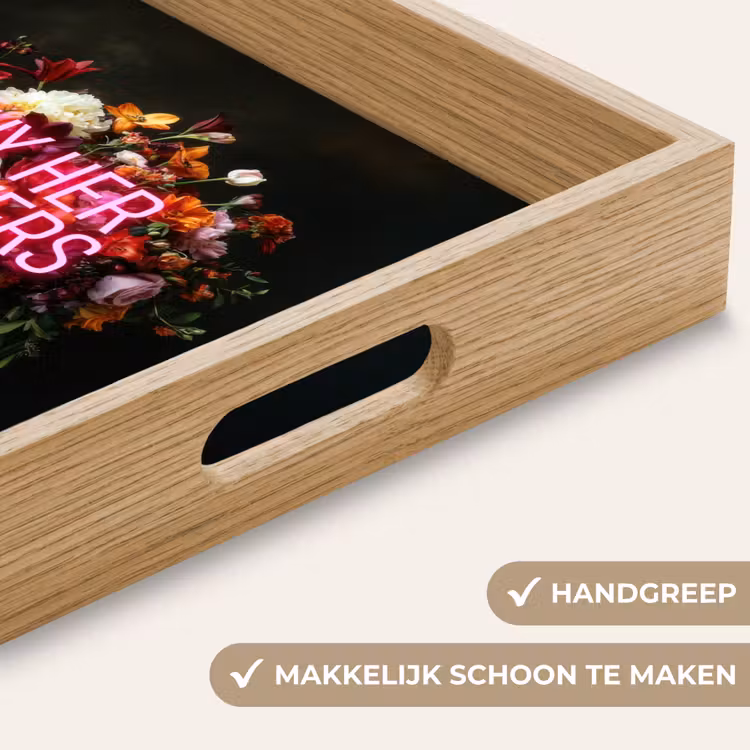 Dienblad - Quote - Bloemen - Vaas - Neon — 5