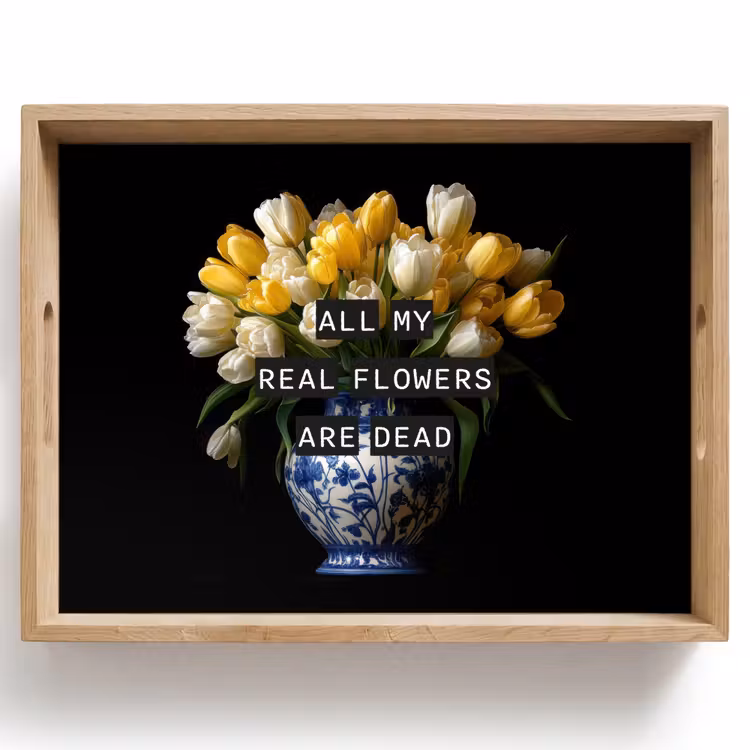 Dienblad - Quotes - Bloem - Tulp - Geel — 1