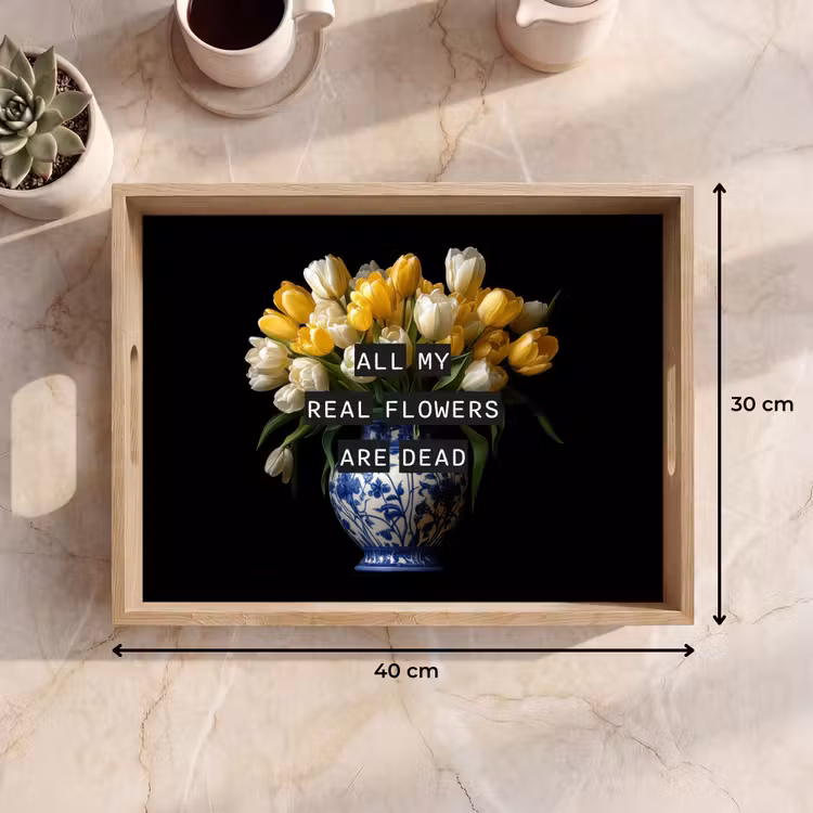 Dienblad - Quotes - Bloem - Tulp - Geel — 9