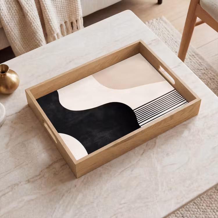 Dienblad - Abstract - Japandi - Beige - Modern — 2