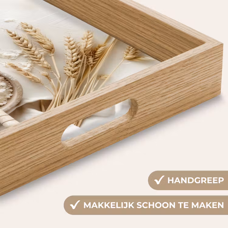 Dienblad - Bloem - Hout - Tarwe — 5