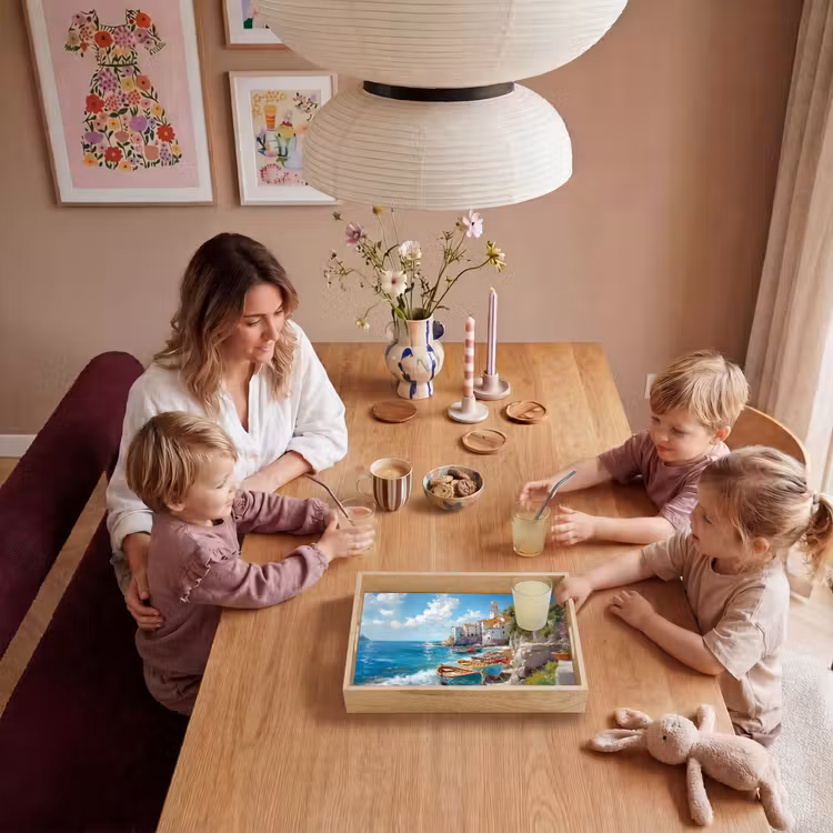 Dienblad - Boten - Rotsen - Zee - Zon — 7