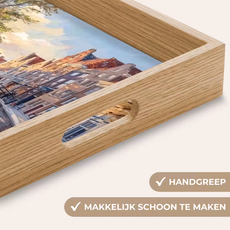 Dienblad - Brug - Stad - Huizen - Boot — 5