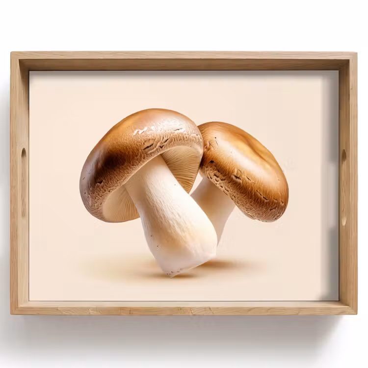 Dienblad - Champignons - Zacht - Beige — 1
