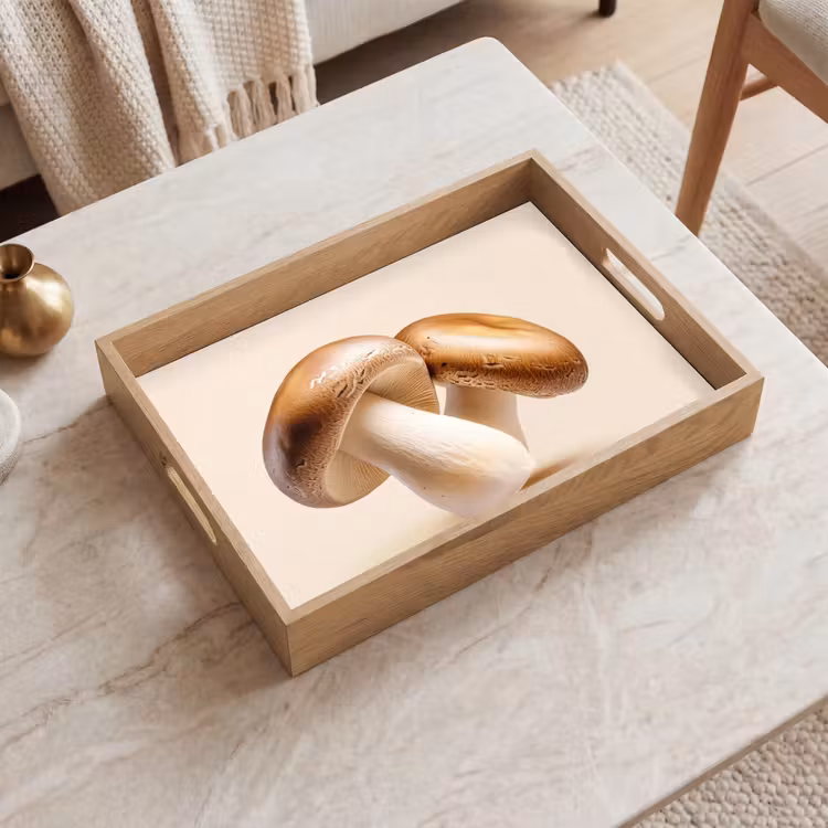 Dienblad - Champignons - Zacht - Beige — 2