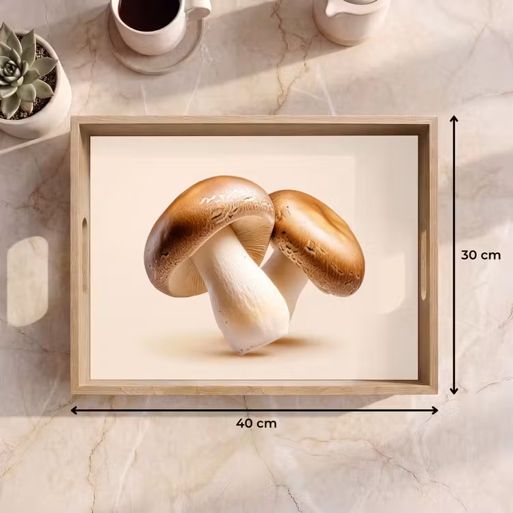 Dienblad - Champignons - Zacht - Beige — 9