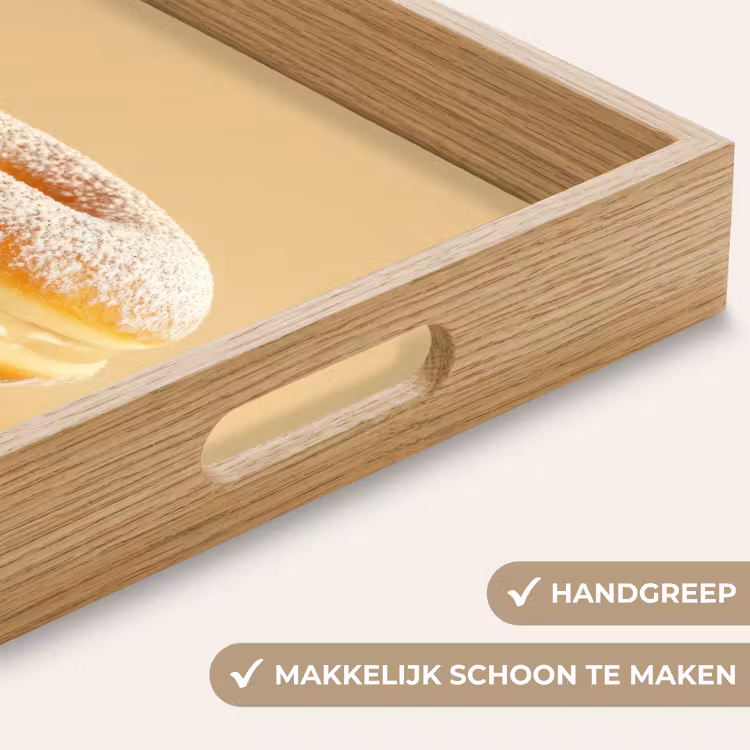Dienblad - Donut - Romig - Poedersuiker - Beige — 5