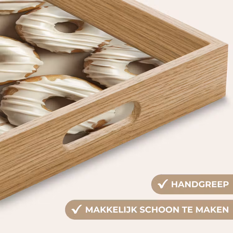 Dienblad - Donuts - Chocolade - Wit - Beige — 5
