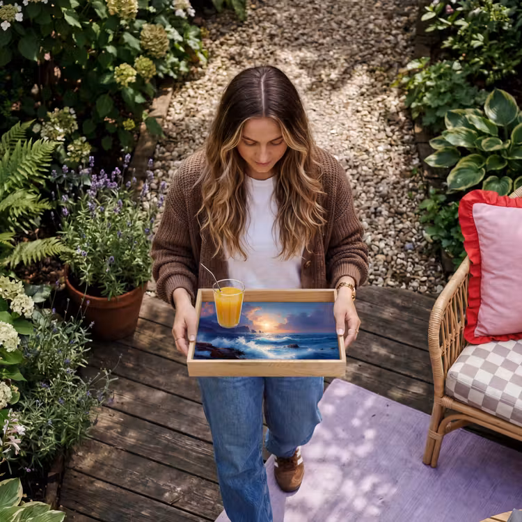 Dienblad - Golven - Zee - Kleurrijk - Rotsen — 8