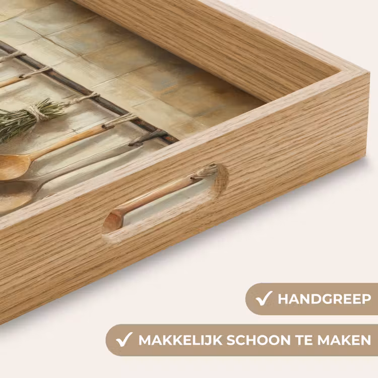 Dienblad - Hout - Keukengerei - Stilleven - Tegels — 5