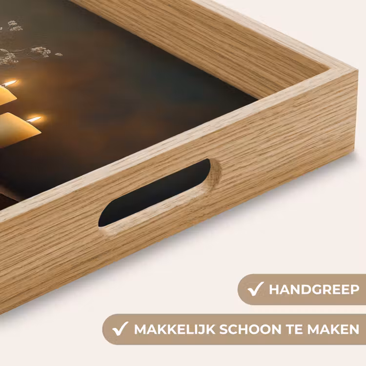 Dienblad - Kaarsen - Stilleven - Rustiek - Boeken — 5