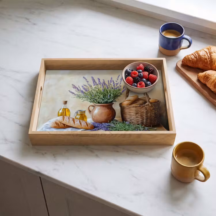 Dienblad - Lavendel - Brood - Stilleven — 4