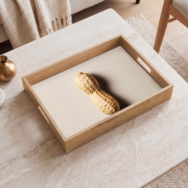 Dienblad - Pinda - Ruw - Beige — 2