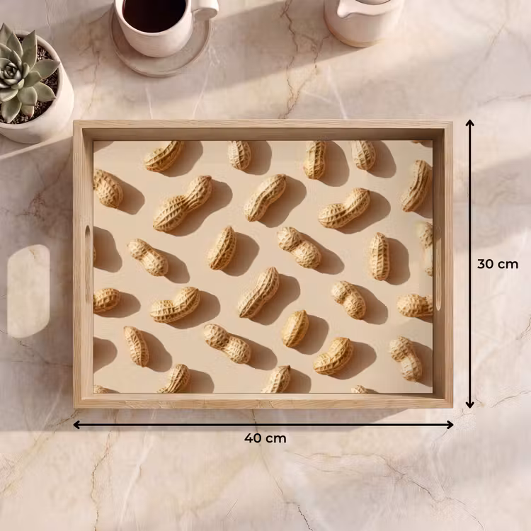Dienblad - Pinda's - Patroon - Beige — 9