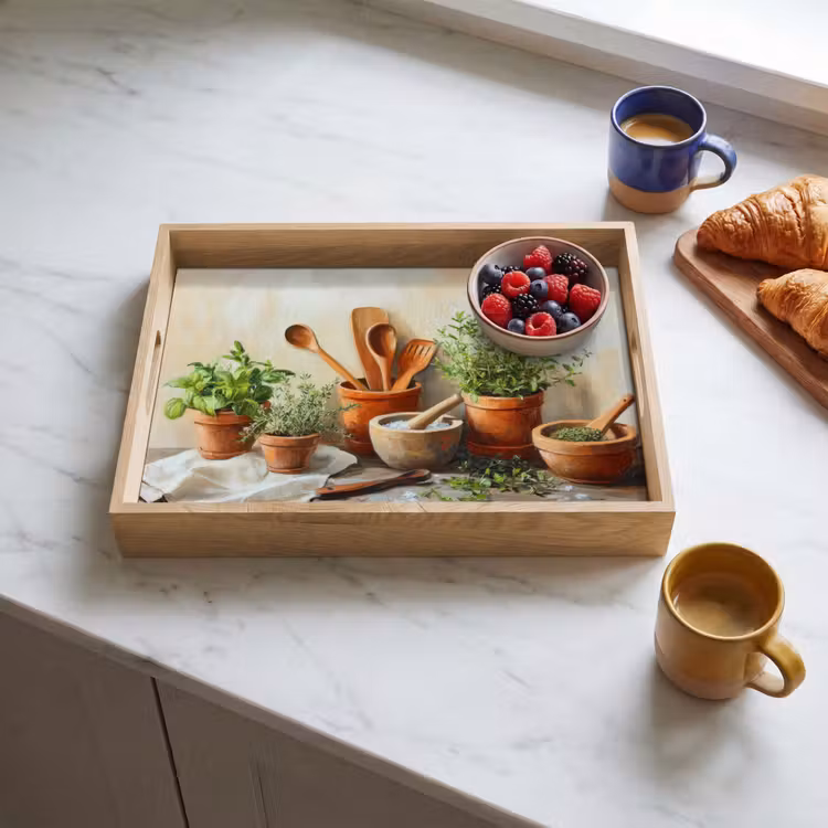 Dienblad - Potten - Kruiden - Hout — 4