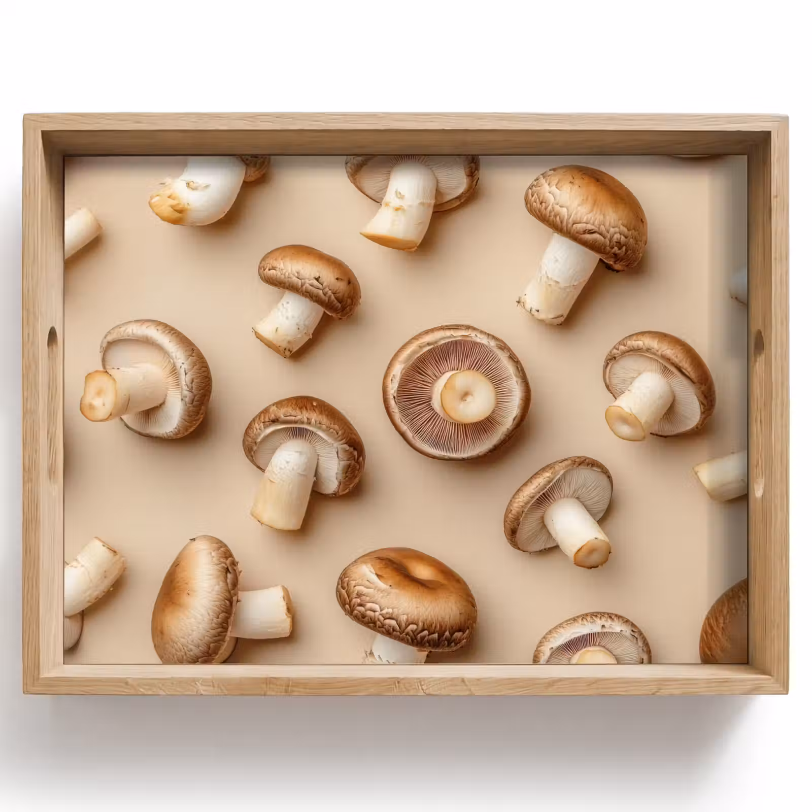 Dienblad - Kastanje Champignons - Beige — 1