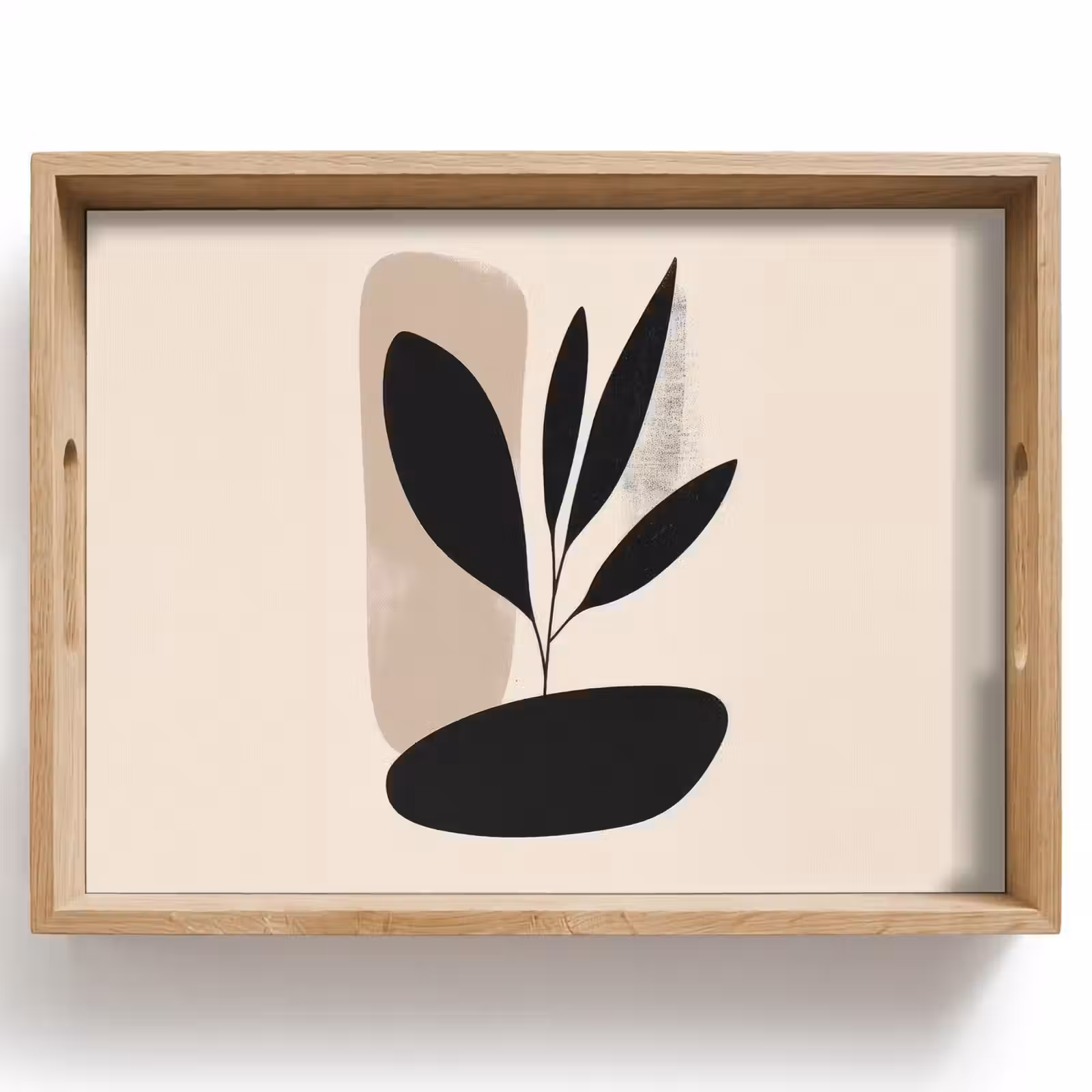 Dienblad - Plant - Beige - Japandi — 1