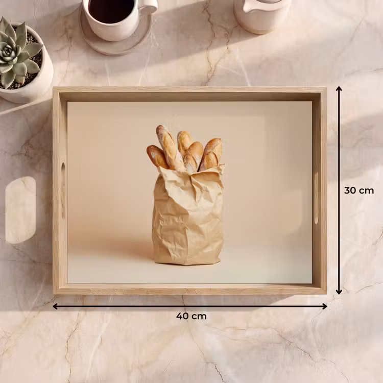 Dienblad - Baguette - Brood - Stokbrood - Beige — 9