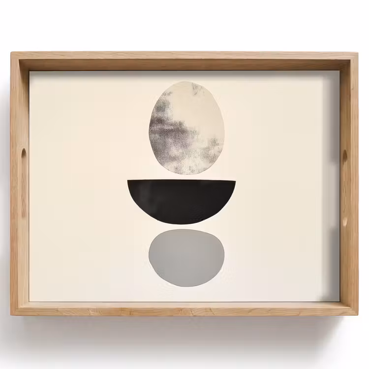 Dienblad - Beige - Japandi - Wabi sabi — 1