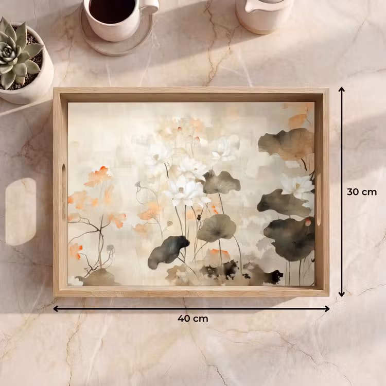 Dienblad - Bloemen - Japandi - Wabi sabi — 9