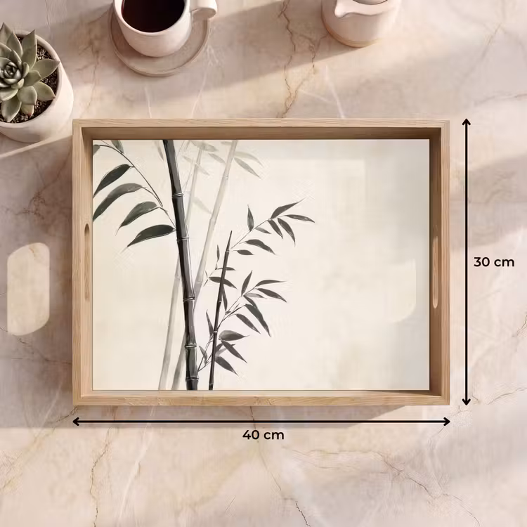 Dienblad - Japandi - Bamboe - Beige — 9