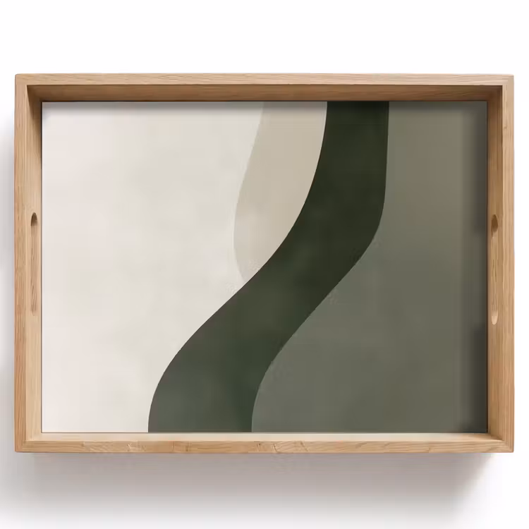 Dienblad - Japandi - Groen - Abstract - Modern — 1