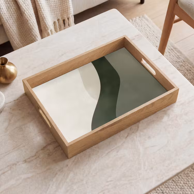 Dienblad - Japandi - Groen - Abstract - Modern — 2
