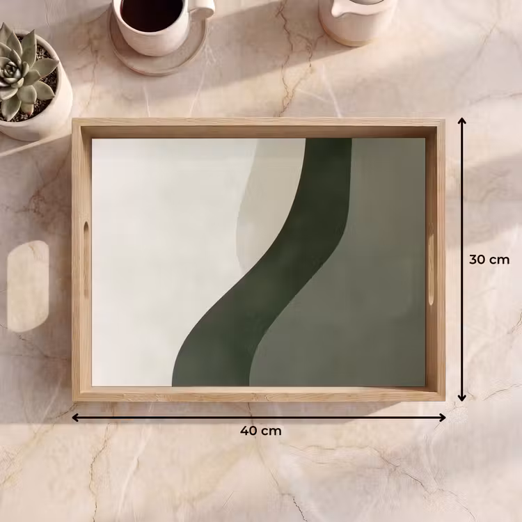 Dienblad - Japandi - Groen - Abstract - Modern — 9