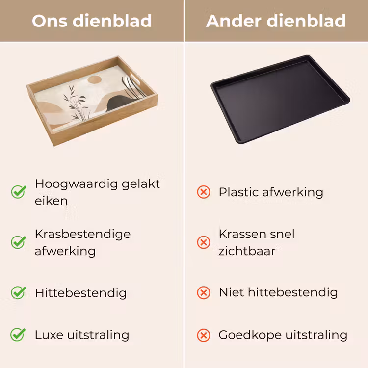 Dienblad - Japandi - Landschap - Beige — 3