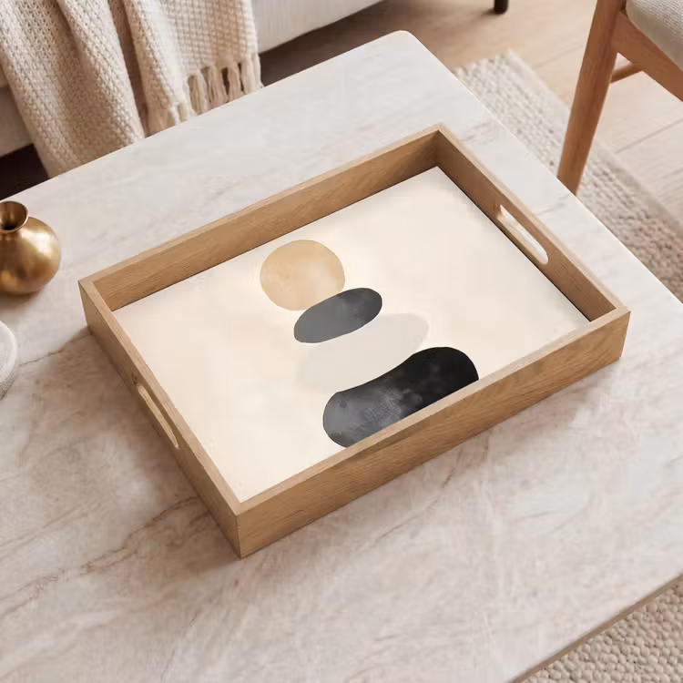 Dienblad - Japandi - Wabi sabi - Beige — 2