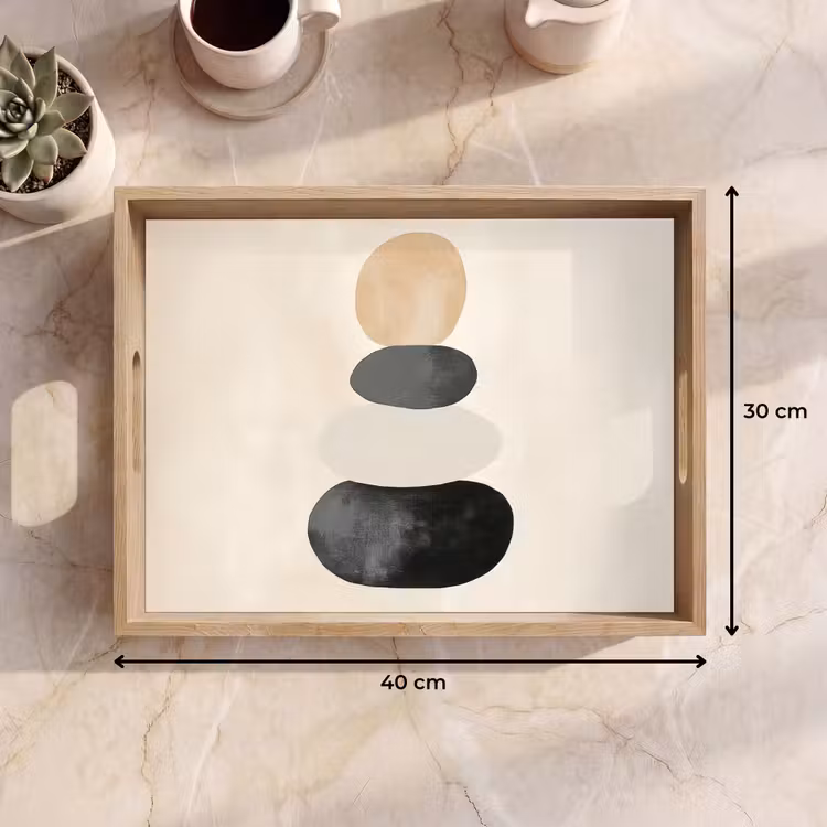Dienblad - Japandi - Wabi sabi - Beige — 9