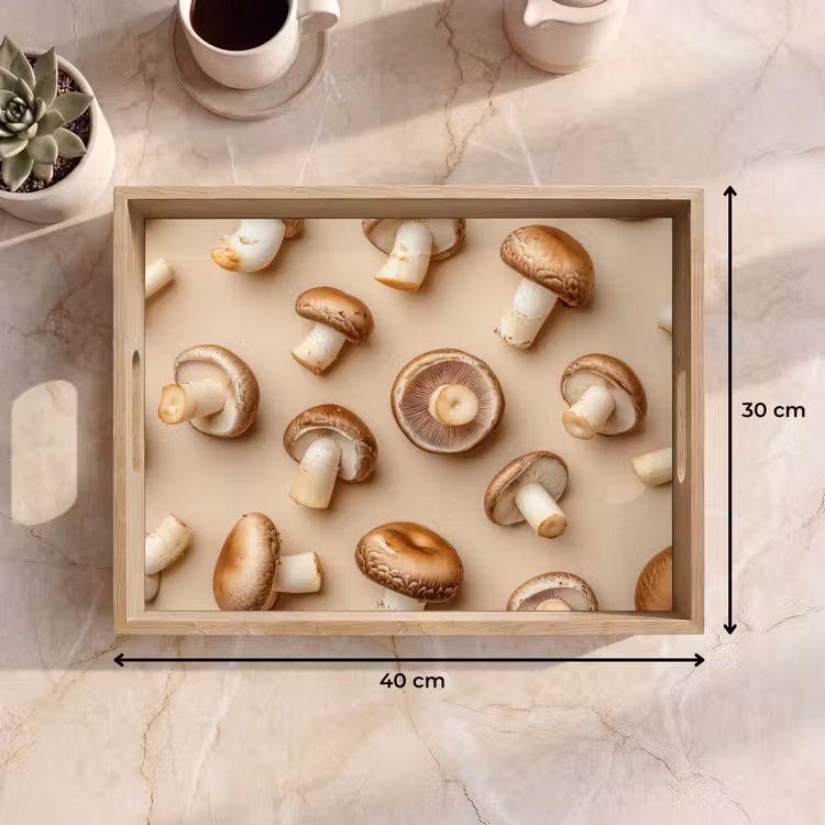 Dienblad - Kastanje Champignons - Beige — 9