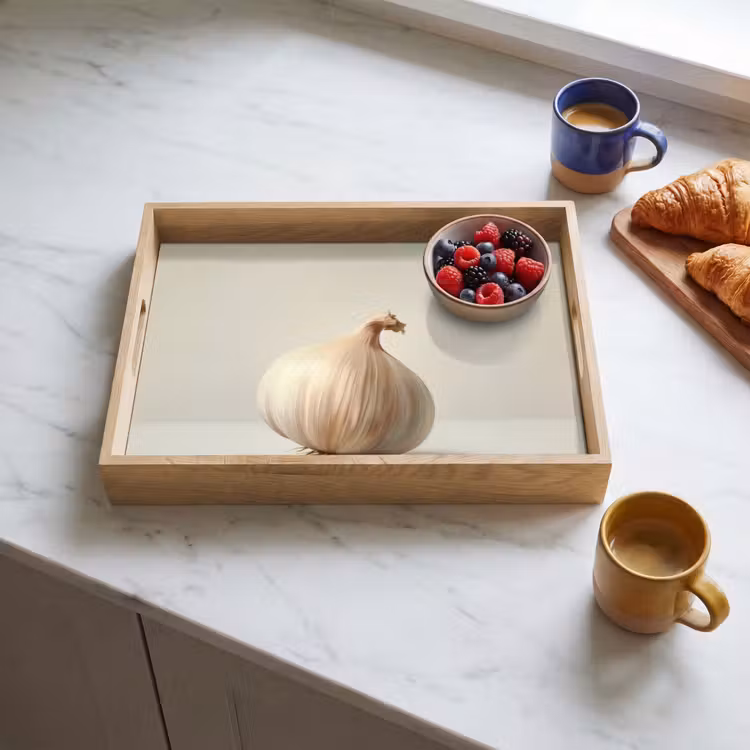 Dienblad - Knoflook - Natuurlijk - Beige — 4