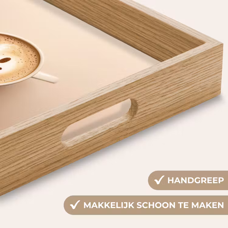 Dienblad - Koffie - Melkschuim - Lach - Beige — 5