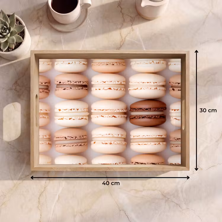 Dienblad - Macarons - Beige - Bruin — 9