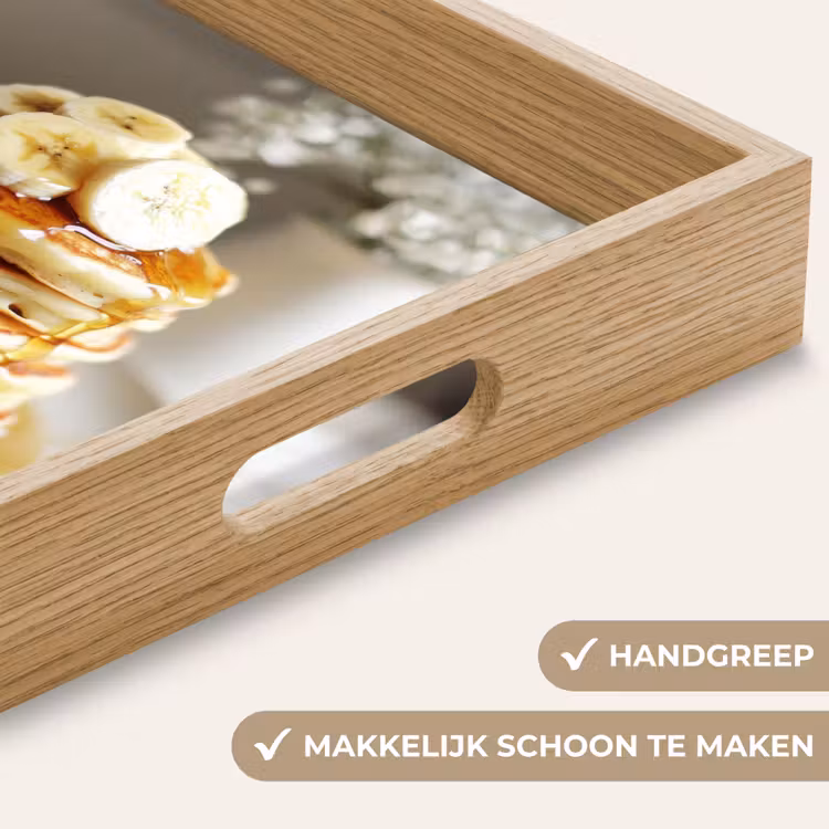 Dienblad - Pannenkoeken - Banaan - Siroop - Wit - Beige — 5