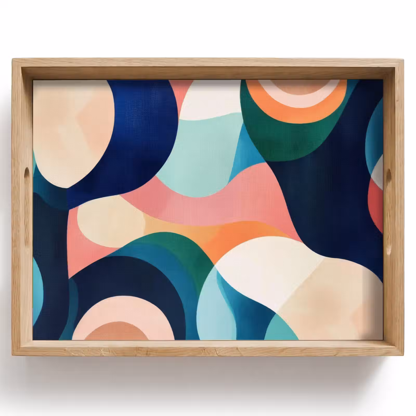 Dienblad - Abstract - Blauw - Roze — 1