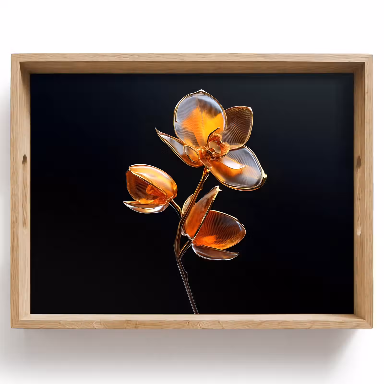 Dienblad - Bloem - Orchidee - Oranje — 1