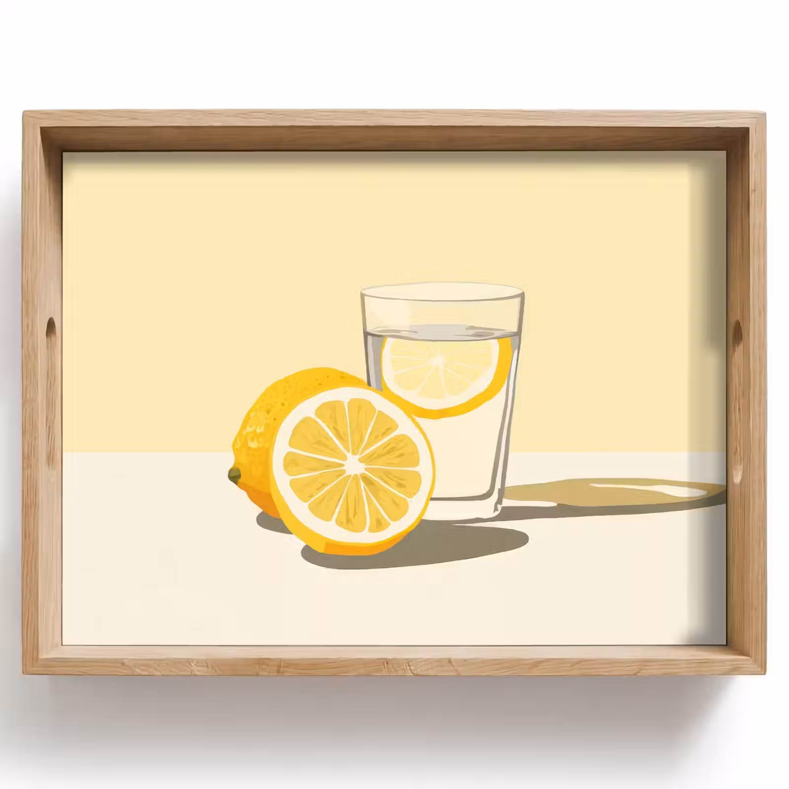 Dienblad - Glas - Citroenschijfjes - Geel — 1