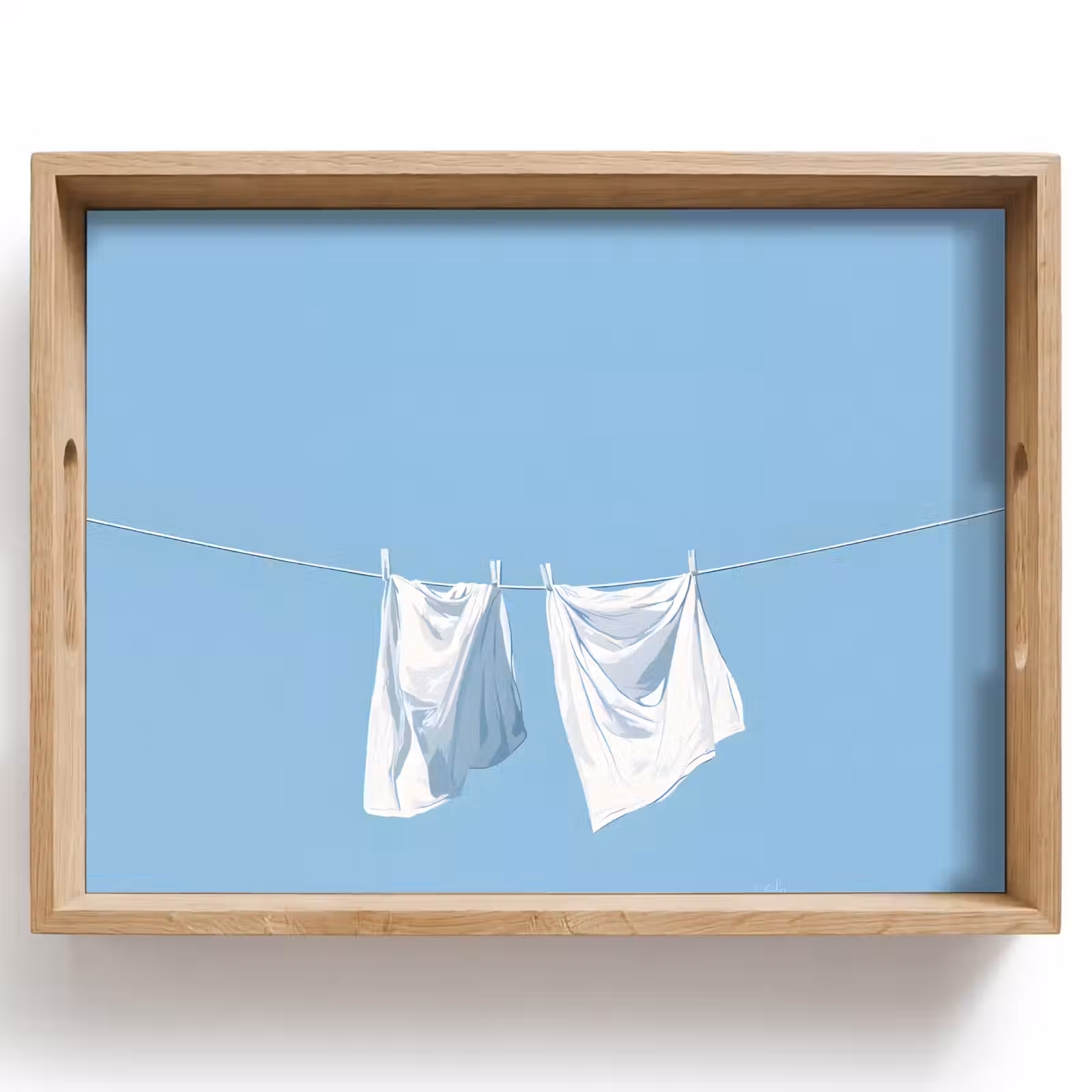 Dienblad - Lakens - Waslijn - Blauw - Minimalistisch — 1