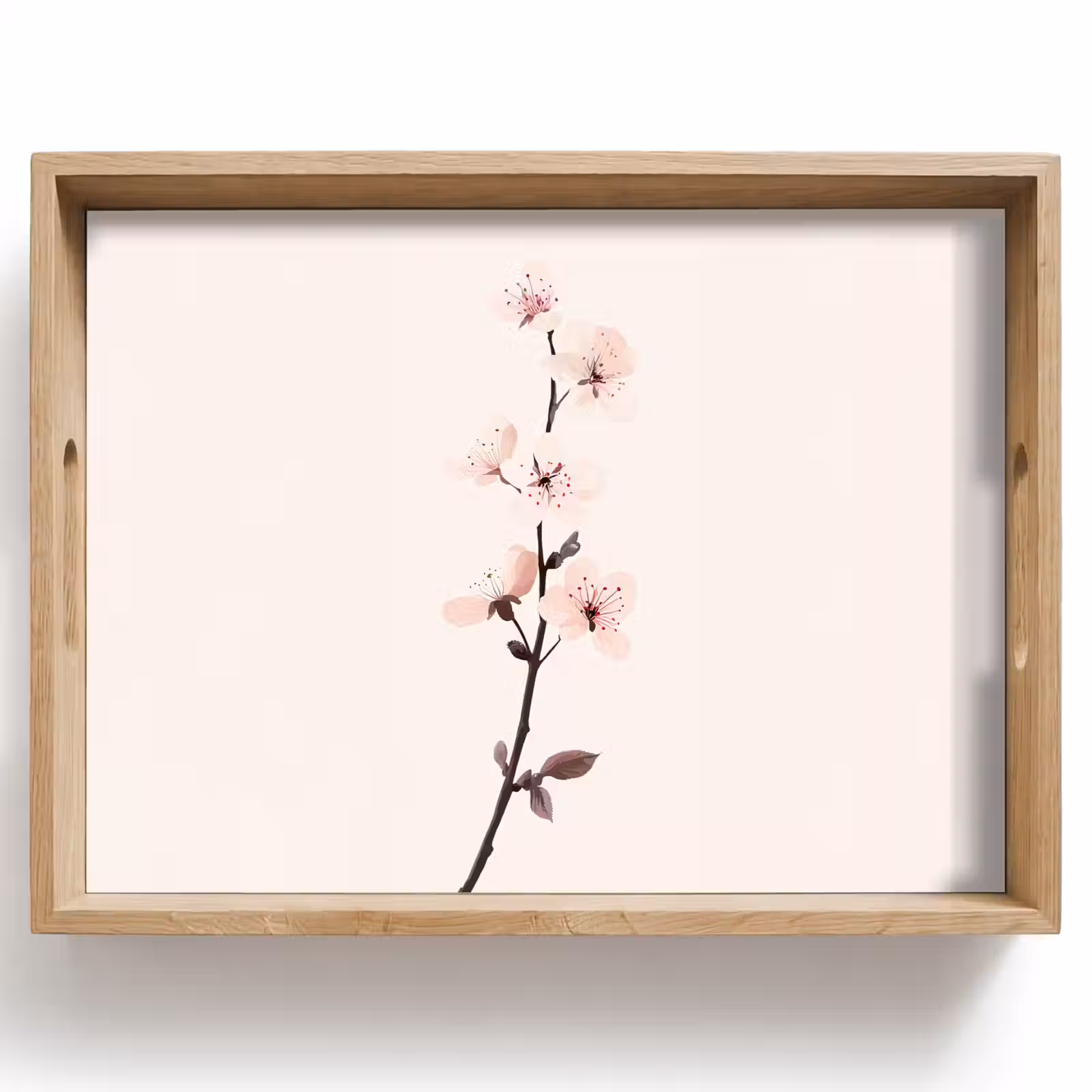 Dienblad - Minimalistisch - Bloesem - Tak - Roze — 1