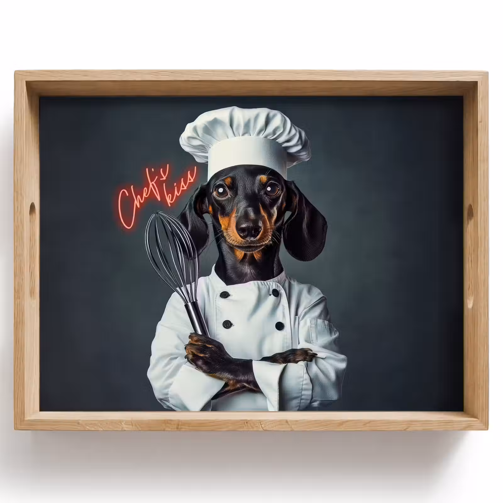 Dienblad - Quote - Neon - Hond - Kokskleding — 1