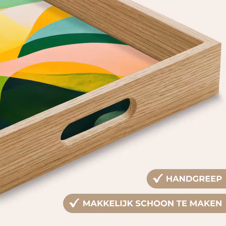 Dienblad - Abstract - Geel - Roze - Groen — 5