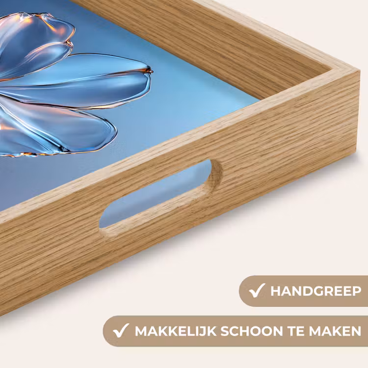 Dienblad - Blauw - Bloem - Glazen - Sierlijk — 5