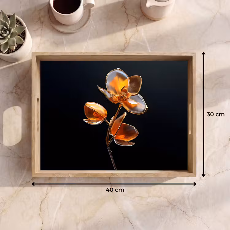 Dienblad - Bloem - Orchidee - Oranje — 9