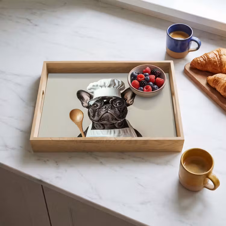 Dienblad - Bril - Hond - Kok — 4