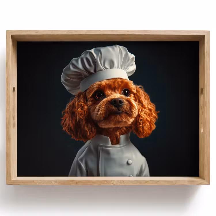 Dienblad - Bruin - Kok - Hondje — 1